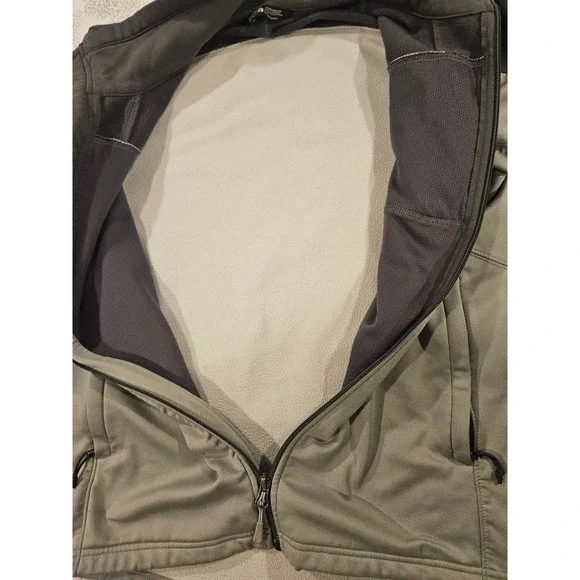 The North Face Jacket Full Zip Softshell Lightweight Coat Gray Black S - Picture 4 of 7